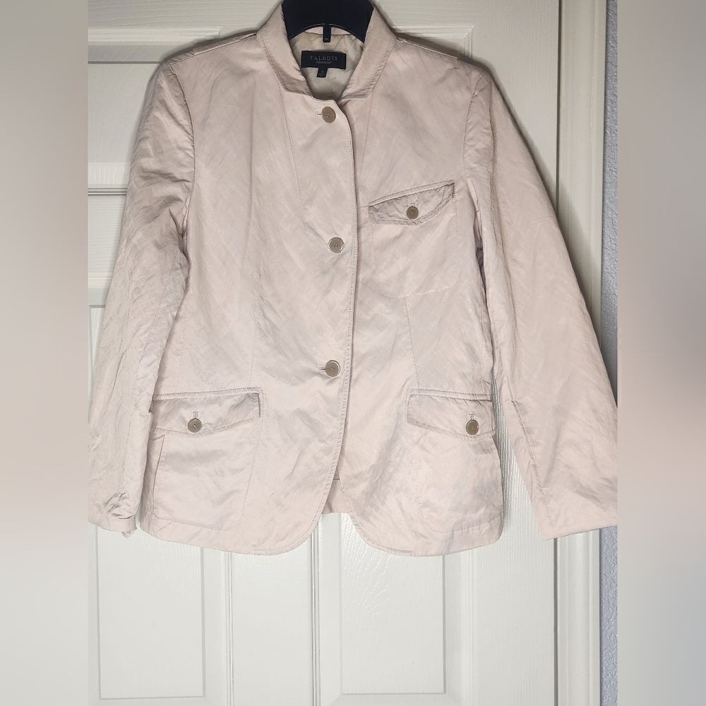 Talbots Kate Fit 12 Dusty Pink Pockets Part Lined 3 Buttons Women Blazer  Jacket